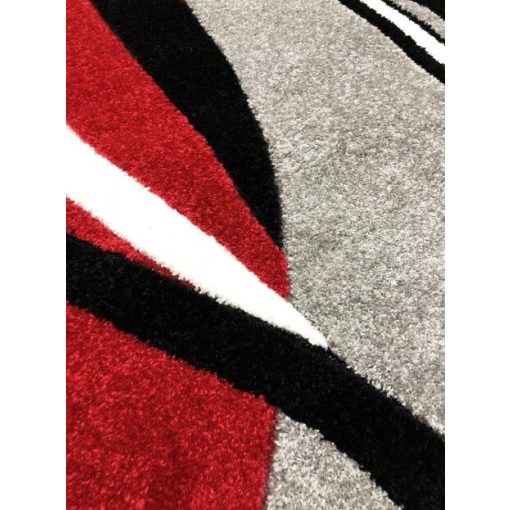 Chilly modern szőnyeg 80 x 150 cm szürke bordó fekete