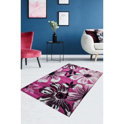   Cippóra rózsaszín szőnyeg 125 x 200 cm virágmintás modern
