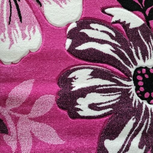 Cippóra rózsaszín szőnyeg 125 x 200 cm virágmintás modern