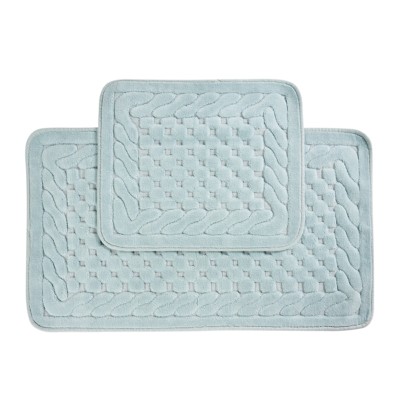   Cirilla Türkiz Fürdőszoba Szőnyeg Kádkilépő 2 részes szett