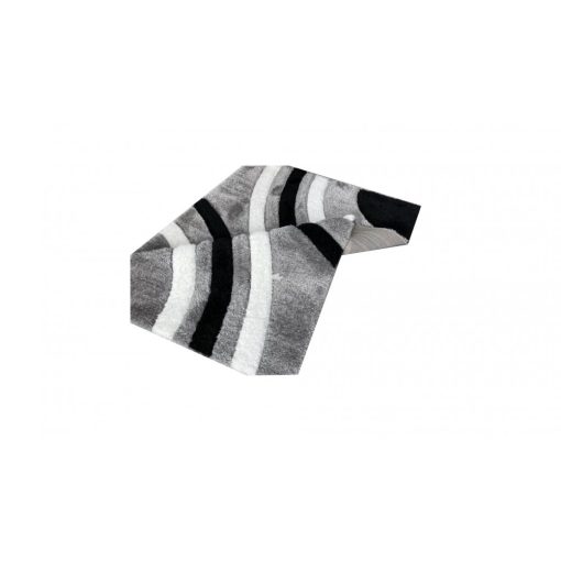 Colette Luxus Shaggy szőnyeg 60 x 220 cm szürke fekete