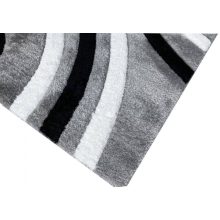 Colette Luxus Shaggy szőnyeg 60 x 220 cm szürke fekete