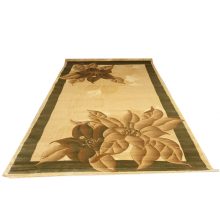 Császár virágmintás szőnyeg zöld bézs 125 x 200 cm