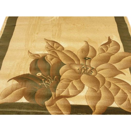 Császár virágmintás szőnyeg 150 x 230 cm bézs barna zöld