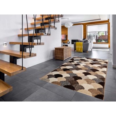 Csobilla modern barna bézs szőnyeg 150 x 230 cm
