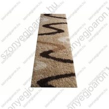 Lacrima Bézs Barna Shaggy Futó Szőnyeg 80 x 300 cm
