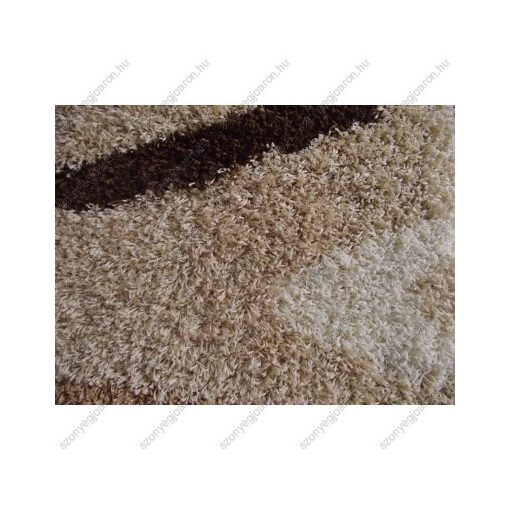 Lacrima Bézs Barna Shaggy Futó Szőnyeg 80 x 300 cm