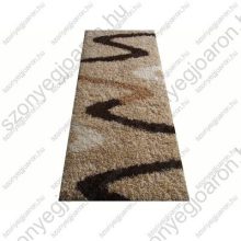 Lacrima Bézs Barna Shaggy Futó Szőnyeg 80 x 300 cm