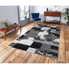Padang szürke fekete fehér nyírt szőnyeg 70 x 100 cm
