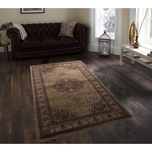 Tulum Klasszikus Barna Krém szőnyeg 150 x 230 cm