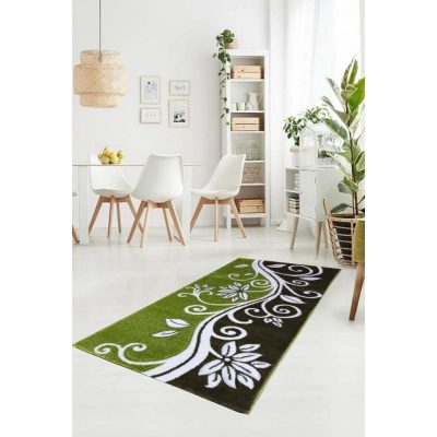 Miranda Nyírt Zöld Inda mintás szőnyeg 150 x 230 cm