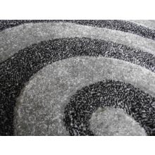 Cleto Szürke Fekete Dombor Nyírt szőnyeg 150 x 230 cm