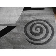 Cleto Szürke Fekete Dombor Nyírt szőnyeg 150 x 230 cm