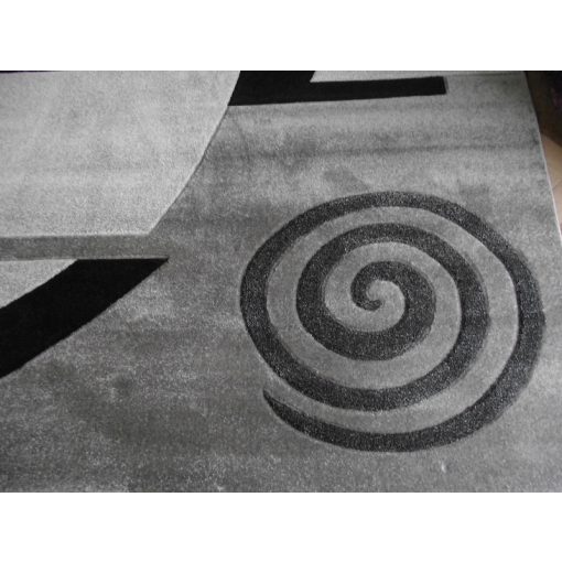 Cleto Szürke Fekete Dombor Nyírt szőnyeg 150 x 230 cm