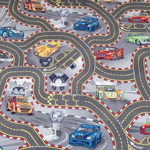   Racer gyerek szőnyeg Padlószőnyeg 4 m széles autópályás