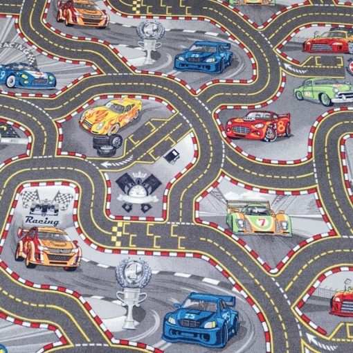 Racer gyerek szőnyeg Padlószőnyeg 4 m széles autópályás