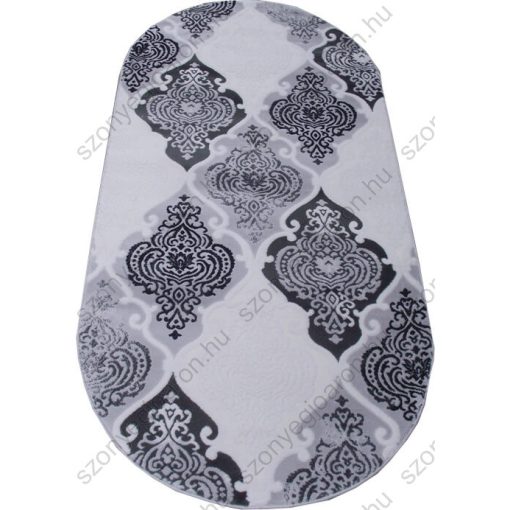 Carmela fekete krém szürke Nyírt szőnyeg 80 x 150 cm