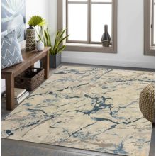 Damaszkusz multicolor modern szőnyeg kék bézs 125 x 200 cm