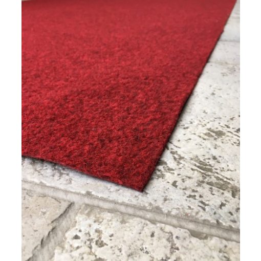 Erős Ipari Filc padlószőnyeg bordó színben 4m széles Edző-, fitness termekbe