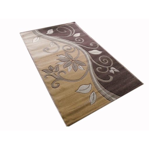 Tomi Nyírt Arany Barna futó virág mintás szőnyeg  300 x 400 cm