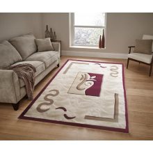 Lotti krém bordó szőnyeg 150 x 230 cm