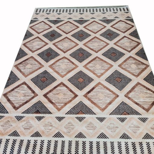 Dillman kockás szőnyeg vendégházba 150x233 cm terra