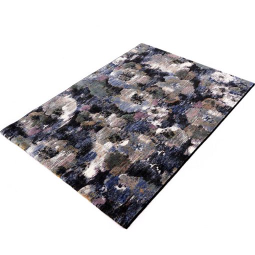 Dokovic kék modern virágmintás szőnyeg 80 x 150 cm