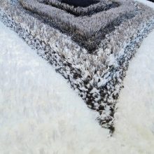 Dolle Modern Shaggy Szőnyeg Fekete Szürke 150 x 230 cm