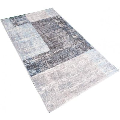   Dolomit modern nappali szőnyeg kockás bézs kék szürke 150 x 230 cm