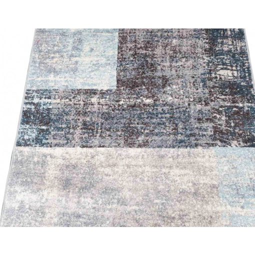 Dolomit modern nappali szőnyeg kockás bézs kék szürke 150 x 230 cm