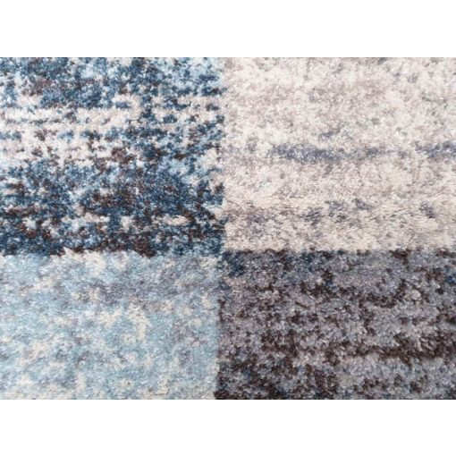 Dolomit modern nappali szőnyeg kockás bézs kék szürke 150 x 230 cm