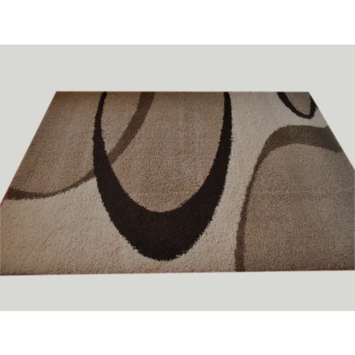 Barátságos Drapp-Barna Shaggy szőnyeg 160 x 220 cm