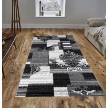 Manado fehér szürke fekete nyírt szőnyeg 150 x 230 cm