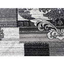 Manado fehér szürke fekete nyírt szőnyeg 150 x 230 cm