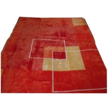 Leontina Narancs Kockás Ágytakaró, Pléd 150 x 200 cm