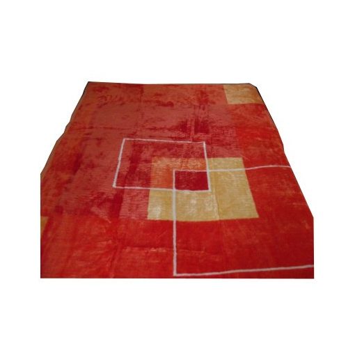 Leontina Narancs Kockás Ágytakaró, Pléd 150 x 200 cm