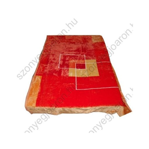 Leontina Narancs Kockás Ágytakaró, Pléd 150 x 200 cm