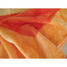 Leontina Narancs Kockás Ágytakaró, Pléd 150 x 200 cm