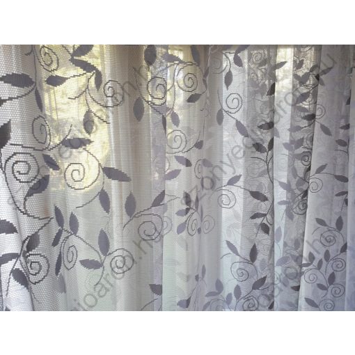 Gregória Fehér Jacquard Függöny 250 x 300 cm