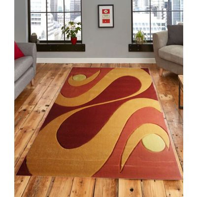 Cloe Domború Narancs Nyírt Szőnyeg 300 x 400 cm