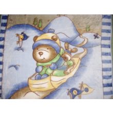 Fickó & Muszkó Kék - Fehér gyerek Ágytakaró - Pléd 100 x 140 cm