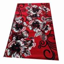 Eliska modern piros szőnyeg 150 x 230 cm virágmintás