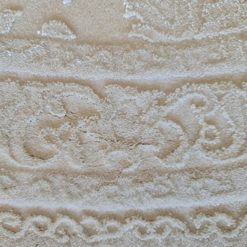 Emerka kerek szőnyeg elegáns klasszikus bézs 100 cm