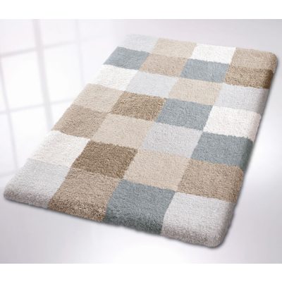   Esmeralda bézs krém barna prémium fürdőszoba szőnyeg 60 x 100 cm