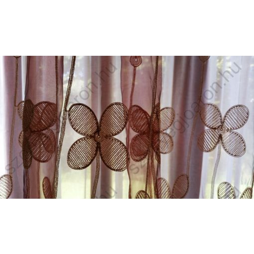 Bordó piros Organza kész Függöny Csíptetős +Bújtatós