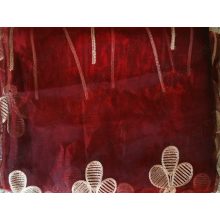 Bordó piros Organza kész Függöny Csíptetős +Bújtatós