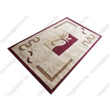 Öpusz Vastag szőnyeg bézs-bordó 125x200