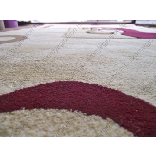 Öpusz Vastag szőnyeg bézs-bordó 125x200