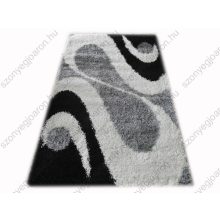 Pelyhecske Fekete Fehér Szürke shaggy szőnyeg 150x230cm