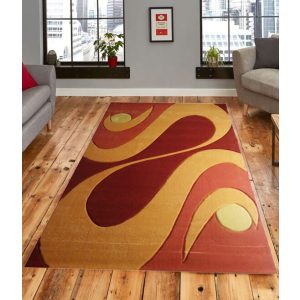 Nyírt vastag narancs szőnyeg 125x200cm